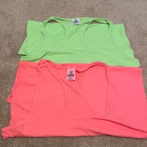 Set of 2 Victoria’s Secret Pink Racerback Tanks